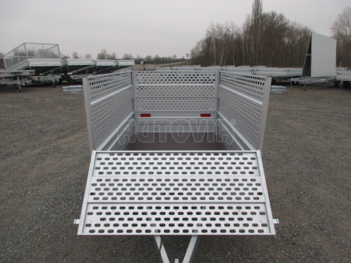 Jednoosý nebrzděný nákladní přívěs HD 7 750kg 2,06x1,25/0,95 děrovaná nástavba č.10
