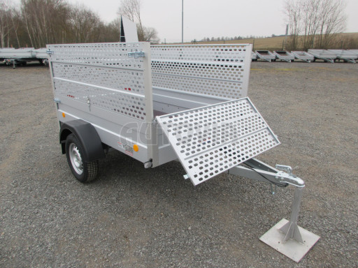 Jednoosý nebrzděný nákladní přívěs HD 7 750kg 2,06x1,25/0,95 děrovaná nástavba č.11