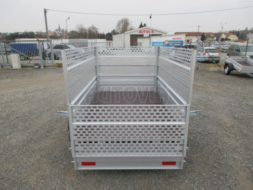 Jednoosý nebrzděný nákladní přívěs HD 7 750kg 2,06x1,25/0,95 děrovaná nástavba č.13