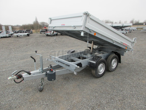 Bazarový třístranný sklápěč VER 3SKS 2,7T 2,65x1,55/0,30 ruč č.1