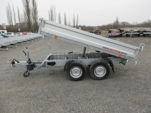 Bazarový třístranný sklápěč VER 3SKS 2,7T 2,65x1,55/0,30 ruč č.3