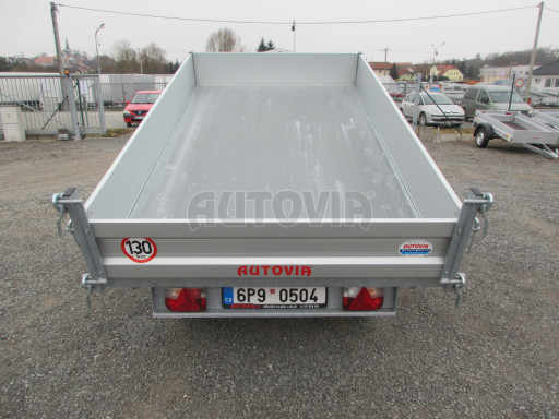 Bazarový třístranný sklápěč VER 3SKS 2,7T 2,65x1,55/0,30 ruč č.6