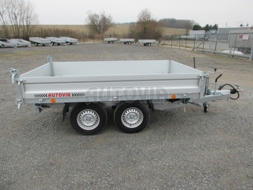 Bazarový třístranný sklápěč VER 3SKS 2,7T 2,65x1,55/0,30 ruč č.18