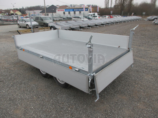 Bazarový třístranný sklápěč VER 3SKS 2,7T 2,65x1,55/0,30 ruč č.22