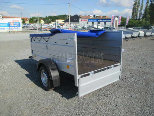 Jednoosý nebrzděný valník s nástavbou bočnic HD 7 750kg 2,06x1,25/0,70 č.2