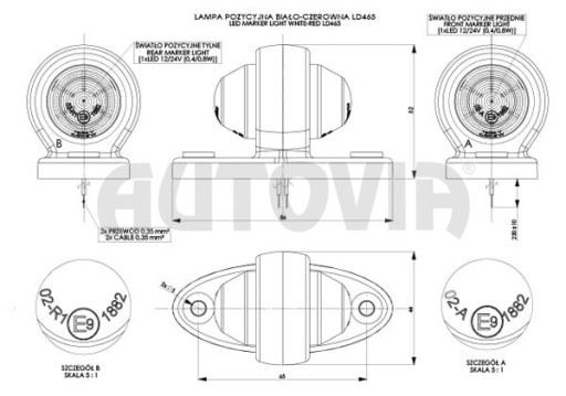 Svítilna doplňková obrysová LED Horpol LD 465 č.3