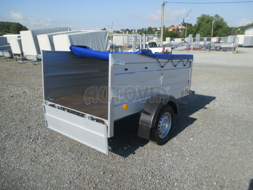Jednoosý nebrzděný valník s nástavbou bočnic HD 7 750kg 2,06x1,25/0,70 č.11