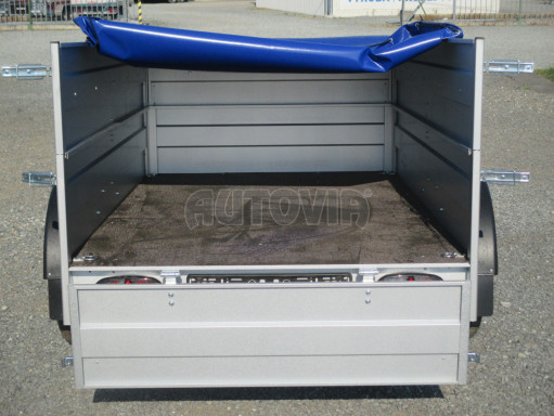 Jednoosý nebrzděný valník s nástavbou bočnic HD 7 750kg 2,06x1,25/0,70 č.3