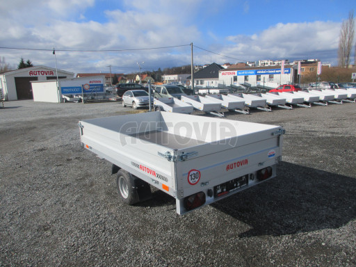 Nebrzděný přívěs s koly pod ložnou plochou ZV 22 750kg N1 2,55x1,55/0,35 zesílená náprava, 10