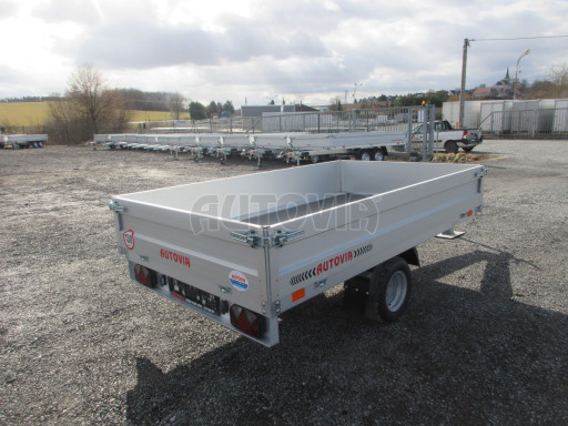 Nebrzděný přívěs s koly pod ložnou plochou ZV 22 750kg N1 2,55x1,55/0,35 zesílená náprava, 10