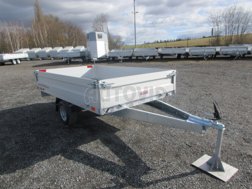 Nebrzděný přívěs s koly pod ložnou plochou ZV 22 750kg N1 2,55x1,55/0,35 zesílená náprava, 10