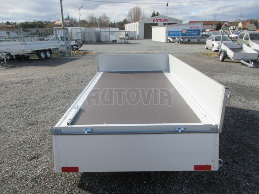 Nebrzděný přívěs s koly pod ložnou plochou ZV 22 750kg N1 2,55x1,55/0,35 zesílená náprava, 10