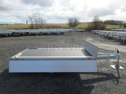 Nebrzděný přívěs s koly pod ložnou plochou ZV 22 750kg N1 2,55x1,55/0,35 zesílená náprava, 10
