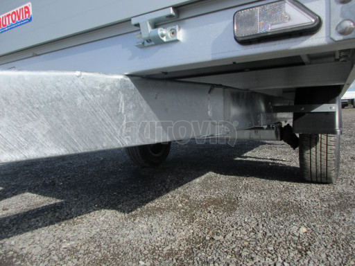 Nebrzděný přívěs s koly pod ložnou plochou ZV 22 750kg N1 2,55x1,55/0,35 zesílená náprava, 10