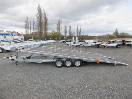 Nízkoložný hydraulicky sklopný přívěs AD 3,5T B3 5,13x2,09 plato 10