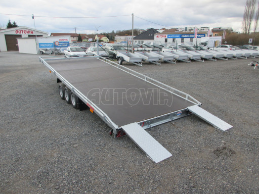 Nízkoložný hydraulicky sklopný přívěs AD 3,5T B3 5,13x2,09 plato 10