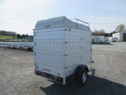 Přívěs za osobní auto s nástavbou a víkem HD 7 750kg 2,07x1,25/1,55 3ks nástavba víko č.6