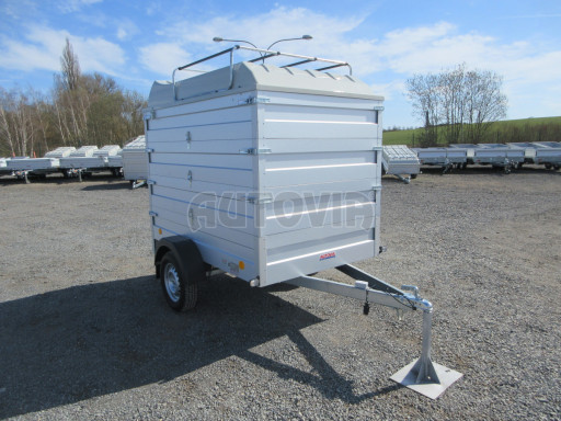 Přívěs za osobní auto s nástavbou a víkem HD 7 750kg 2,07x1,25/1,55 3ks nástavba víko č.8