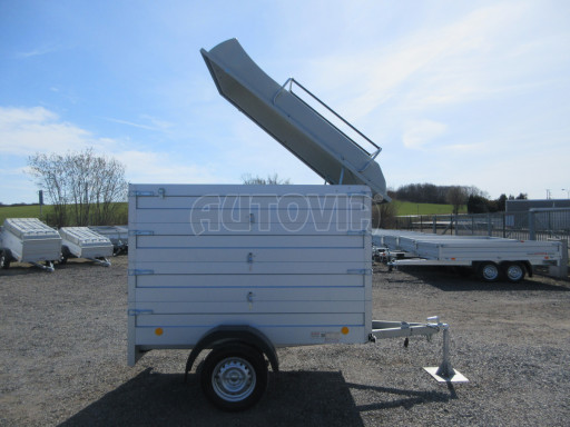 Přívěs za osobní auto s nástavbou a víkem HD 7 750kg 2,07x1,25/1,55 3ks nástavba víko č.11