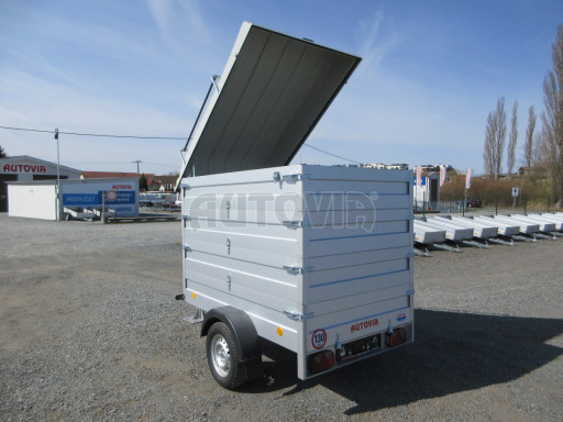 Přívěs za osobní auto s nástavbou a víkem HD 7 750kg 2,07x1,25/1,55 3ks nástavba víko č.13