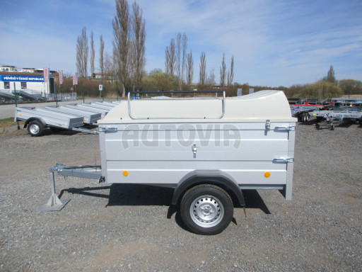 Přívěsný vozík za osobní auto s víkem HD 3 750kg 2,07x1,10/0,85 nástavba víko č.3