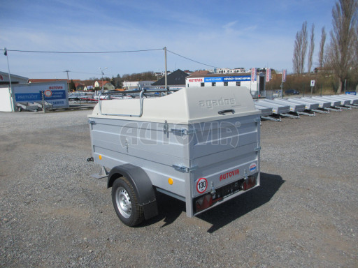 Přívěsný vozík za osobní auto s víkem HD 3 750kg 2,07x1,10/0,85 nástavba víko č.4