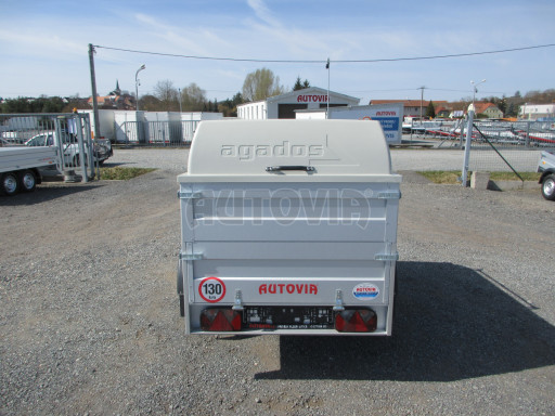Přívěsný vozík za osobní auto s víkem HD 3 750kg 2,07x1,10/0,85 nástavba víko č.5