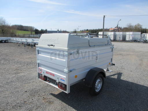 Přívěsný vozík za osobní auto s víkem HD 3 750kg 2,07x1,10/0,85 nástavba víko č.6
