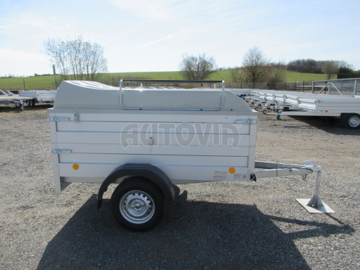 Přívěsný vozík za osobní auto s víkem HD 3 750kg 2,07x1,10/0,85 nástavba víko č.7