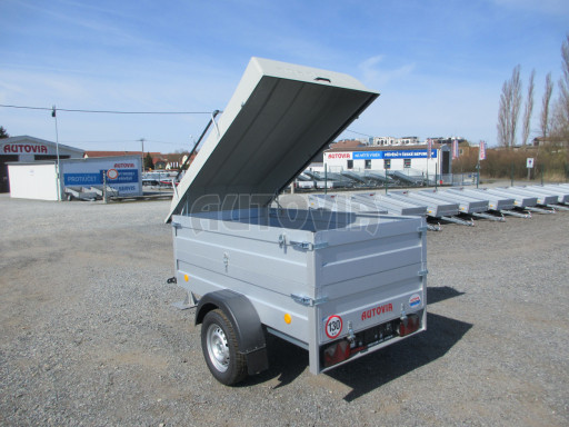Přívěsný vozík za osobní auto s víkem HD 3 750kg 2,07x1,10/0,85 nástavba víko č.12