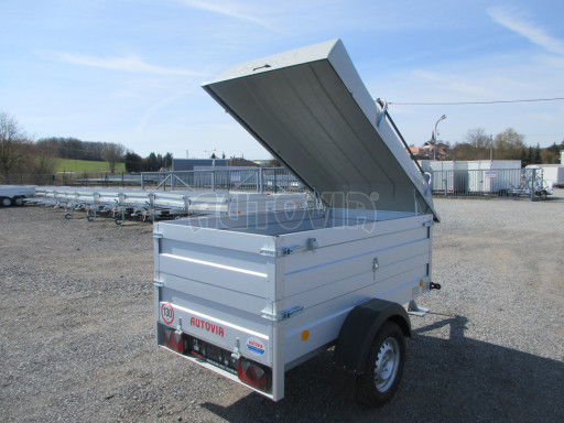Přívěsný vozík za osobní auto s víkem HD 3 750kg 2,07x1,10/0,85 nástavba víko č.14