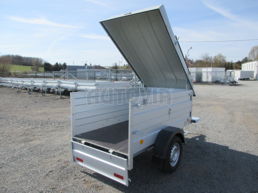 Přívěsný vozík za osobní auto s víkem HD 3 750kg 2,07x1,10/0,85 nástavba víko č.15