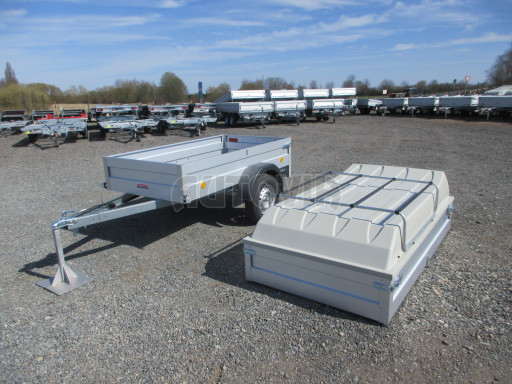 Přívěsný vozík za osobní auto s víkem HD 3 750kg 2,07x1,10/0,85 nástavba víko č.20