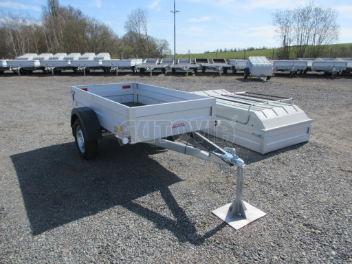 Přívěsný vozík za osobní auto s víkem HD 3 750kg 2,07x1,10/0,85 nástavba víko č.21