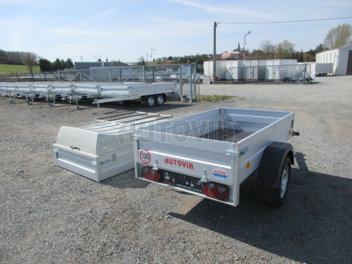 Přívěsný vozík za osobní auto s víkem HD 3 750kg 2,07x1,10/0,85 nástavba víko č.22
