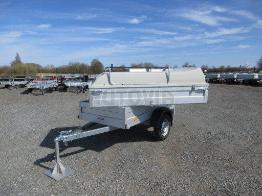 Přívěsný vozík za osobní auto s víkem HD 3 750kg 2,07x1,10/0,85 nástavba víko č.23