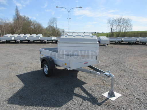 Přívěsný vozík za osobní auto s víkem HD 3 750kg 2,07x1,10/0,85 nástavba víko č.24