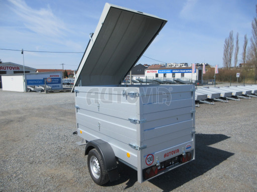 Přívěsný vozík za osobní auto HD 3 750kg 2,07x1,10/1,20 2ks nástavba + víko č.11