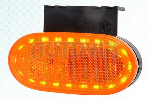 Svítilna boční obrysová LED WAS W197, 12-24V, eliptická s držákem QS 150 č.2