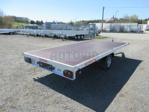 Největší vyráběné nebrzděné plato ZV 41 750kg N1 4,17x2,00 plato