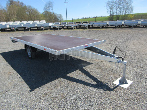 Největší vyráběné nebrzděné plato ZV 41 750kg N1 4,17x2,00 plato