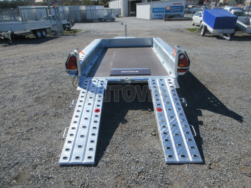 Celosvařený přepravník stavebních strojů FK 3,5T 2,98x1,54/0,25 KOMBI nájezdy č.16