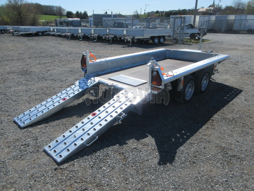 Celosvařený přepravník stavebních strojů FK 3,5T 2,98x1,54/0,25 KOMBI nájezdy č.17