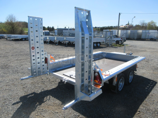 Celosvařený přepravník stavebních strojů FK 3,5T 2,98x1,54/0,25 KOMBI nájezdy č.22