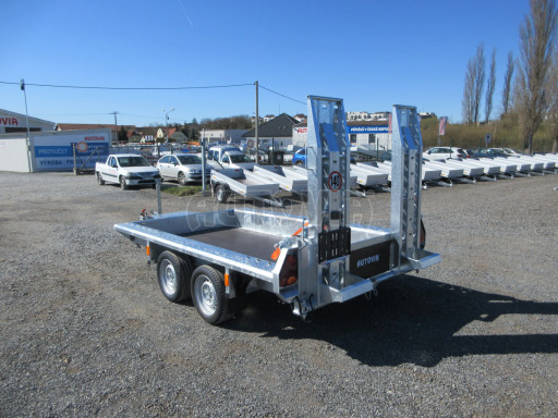 Celosvařený přepravník stavebních strojů FK 2,7T 2,98x1,54/0,25 KOMBI nájezdy č.6