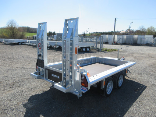 Celosvařený přepravník stavebních strojů FK 2,7T 2,98x1,54/0,25 KOMBI nájezdy č.8