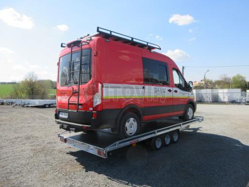 Nízkoložný hydraulicky sklopný přívěs AD 3,5T B3 5,13x2,09 plato 10