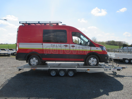 Nízkoložný hydraulicky sklopný přívěs AD 3,5T B3 5,13x2,09 plato 10