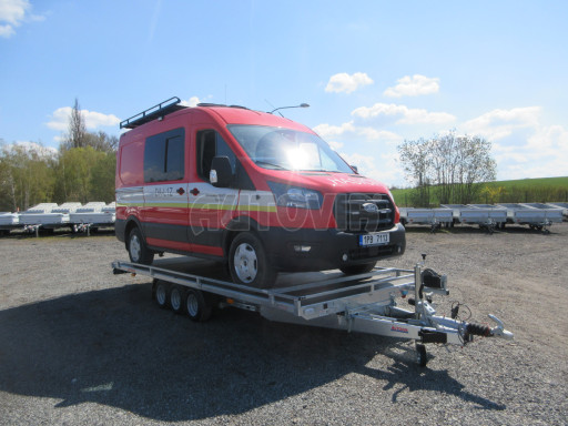 Nízkoložný hydraulicky sklopný přívěs AD 3,5T B3 5,13x2,09 plato 10