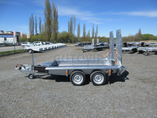 Celosvařený přepravník stavebních strojů FK 2,7T 2,45x1,35/0,25 KOMBI nájezdy č.4